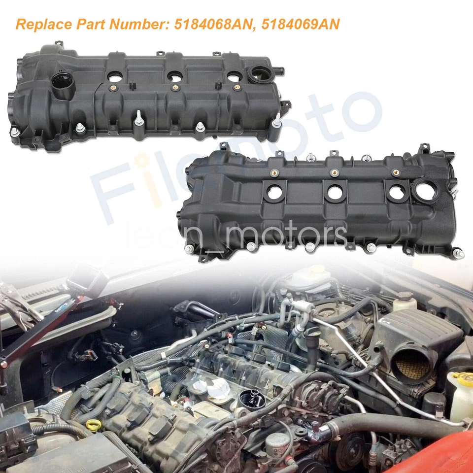 Cubiertas de válvula con junta para Jeep Grand Cherokee Wrangler Ram ProMaster 1500 3,6 L Foto 3 de 4