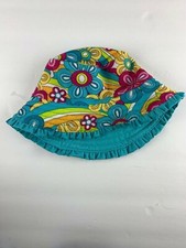 Baby Hat Koala Kids Girls Sun Hat Turquoise Blue /Multi Color Flowers18-14 M /2T