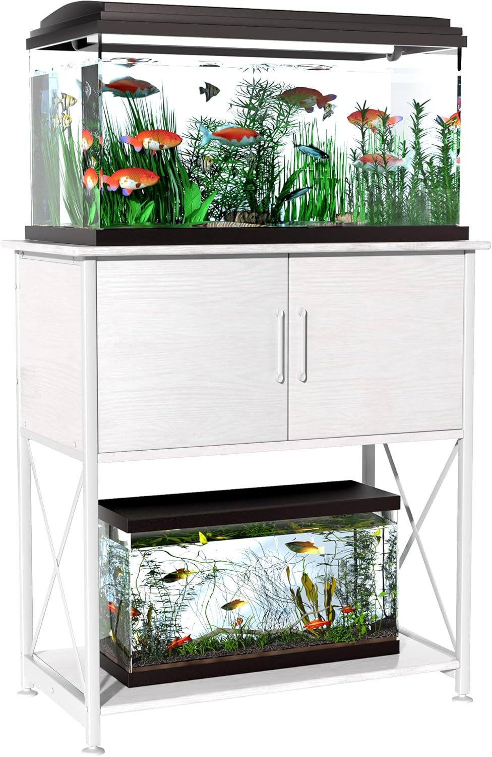 20-29 Gallon Aquarium Stand Metal Frame Fish Tank Stand with Cabinet Storage, fo