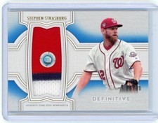 2020 Topps Definitive Collection Blue Patch #DJRC-SS Stephen Strasburg #19/30