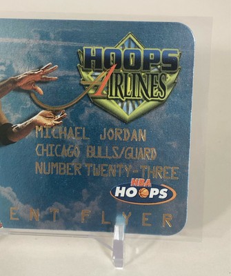 1997-98 NBA HOOPS MICHAEL JORDAN AIRLINES FREQUENT FLYER INSERT CARD #4