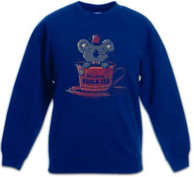 Koala Tea Kids Kinder Pullover Love Addicted Addiction Bear Teacup Cup Fun