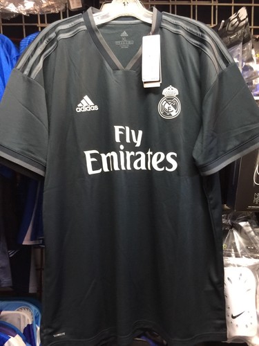 Adidas Jersey De Real Madrid de distancia 2018-19 Negro Verde Oscuro Talla  XL Para hombre sólo | eBay