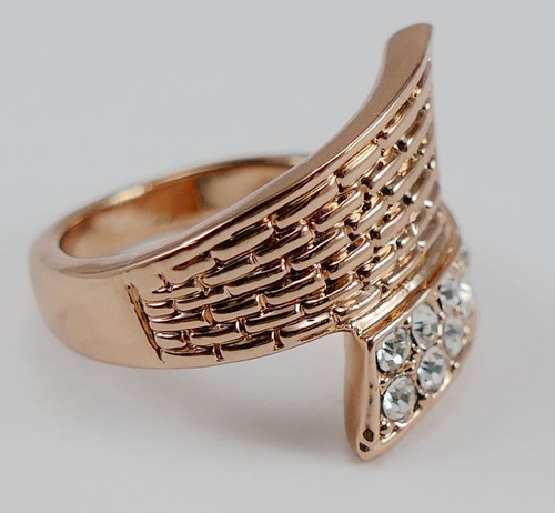Woman Jewelry Fashion 18k Rose or White Gold Plated Ring CZ Stones Size 6-9.5 - Picture 14 of 16