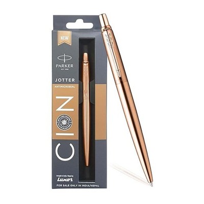 Parker Jotter Antimikrobieller zionbeschichteter Kugelschreiber Tinte blau Ge...