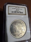1923 NCG MS63 Peace Silver Dollar Patriot Collection NGC Graded