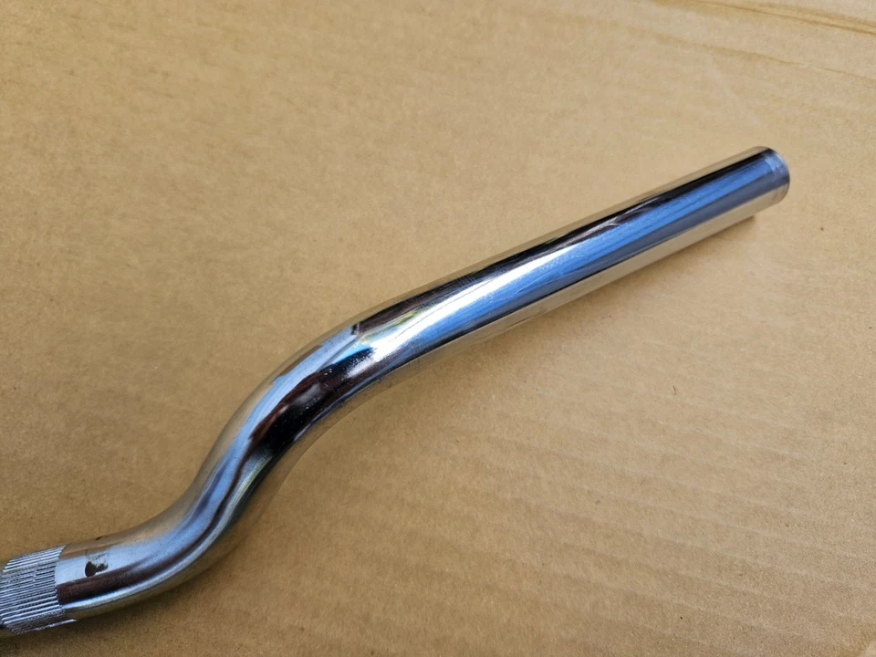 老式老式山地自行车立管车把镀铬 22.2 毫米 x 59 厘米宽 — 第 4/4 张图片