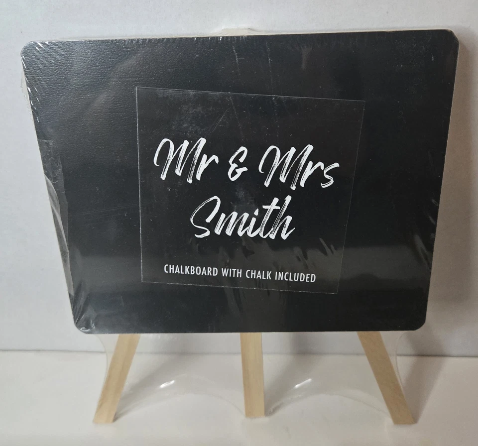 Mini Wooden Easel Chalkboard Table Top Wedding Party 5.5x7in  Chalkboard New 3pc - Image 2 of 4