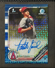 Topps 2018 Bowman Chrome 1st Bowman Auto Patrick Sandoval Blue Mojo /150