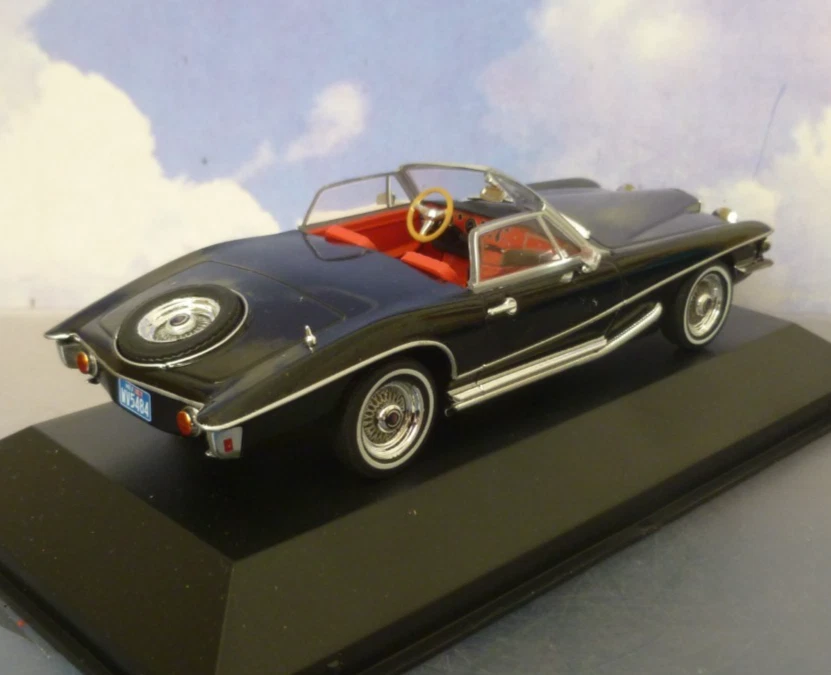 DEAGOSTINI DIECAST 1/43 1971 STUTZ BLACKHAWK IN BLACK WITH RED INTERIOR - Image 2 of 3