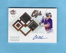 2024 Leaf Trinity Baseball Charlie Condon Dual Relic & Autograph #4/5