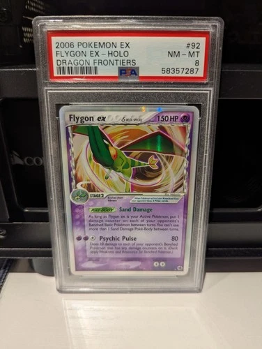 Pokémon Flygon EX Dragon Frontiers Holo Card 92/101 Delta Species PSA 8