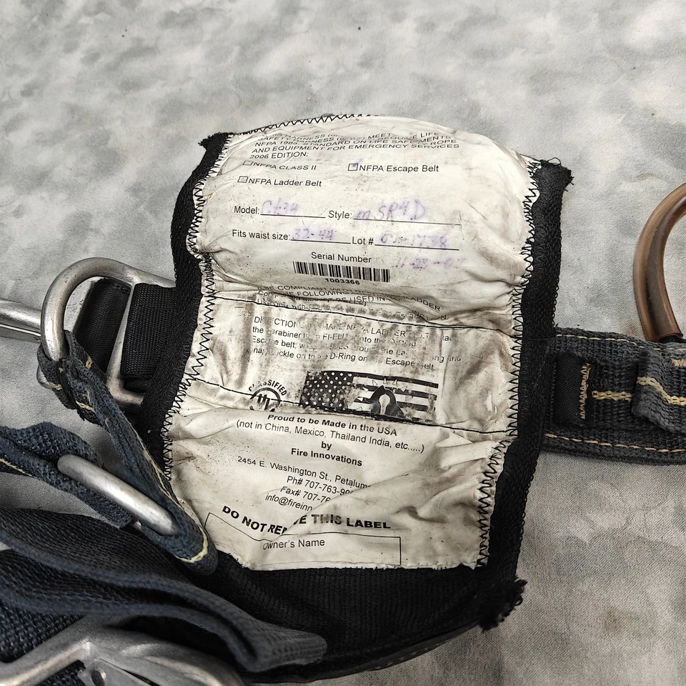 2007 Vtg Fire Innovations Ct34 mSR4D Escape Belt NFPA Class II Safety USA 🧯 - Image 4 of 4