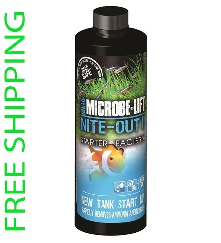4 oz Nite-Out II Rapid Ammonia & Nitrite Remover Aquarium Bacteria Fresh Salt