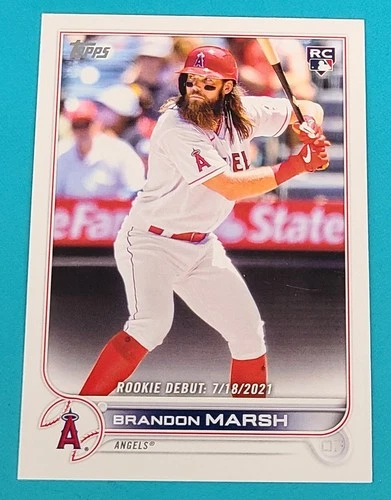 2022 Topps Update RC #US35 Brandon Marsh Los Angeles Angels BASEBALL Card V6