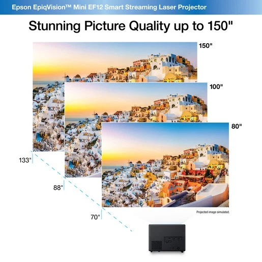 Epson EpiqVision Mini EF12 Laser Projector - Certified Refurbished - Image 4 of 4