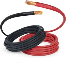 TEMCo INDUSTRIAL WC0053-50' (25' Blk, 0 (1/0) AWG, 25 Ft. Red + 25 Black 