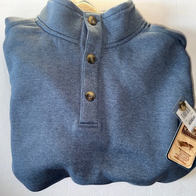 C.E. Schmidt Workwear Men's 4XL Blue 1/4 Button Fleece Pullover Casual Outdoors