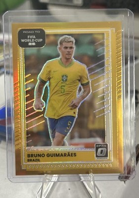 Bruno Guimaraes 2025-26 Panini Donruss Road to World Cup Optic Gold /10 Brazil