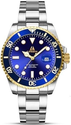 Reloj Para Hombre Casio Resistente Al Agua Acero Inoxidable Hora Mundial Oro