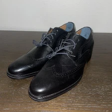 NEW Johnston & Murphy Danridge $165 Men's Wingtip Dress Shoes Black 10 M 15-8017