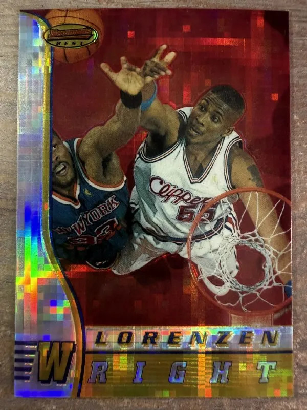 Lorenzen Wright 1996-97 Bowman's Best Atomic Refractor RC Rookie SSP - PWE