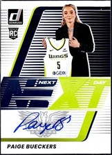 PAIGE BUECKERS RC 2025 DONRUSS WNBA NEXT DAY ROOKIE ON CARD AUTO #5 WINGS
