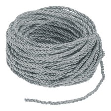 11 Yards Soft Twisted Rope Trim, 3mm Silver Gray Polyester Cord for DIY Craft