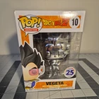 Funko Pop Dragon Ball Z Silver Chrome Vegeta #10 Funimation 25 Yrs