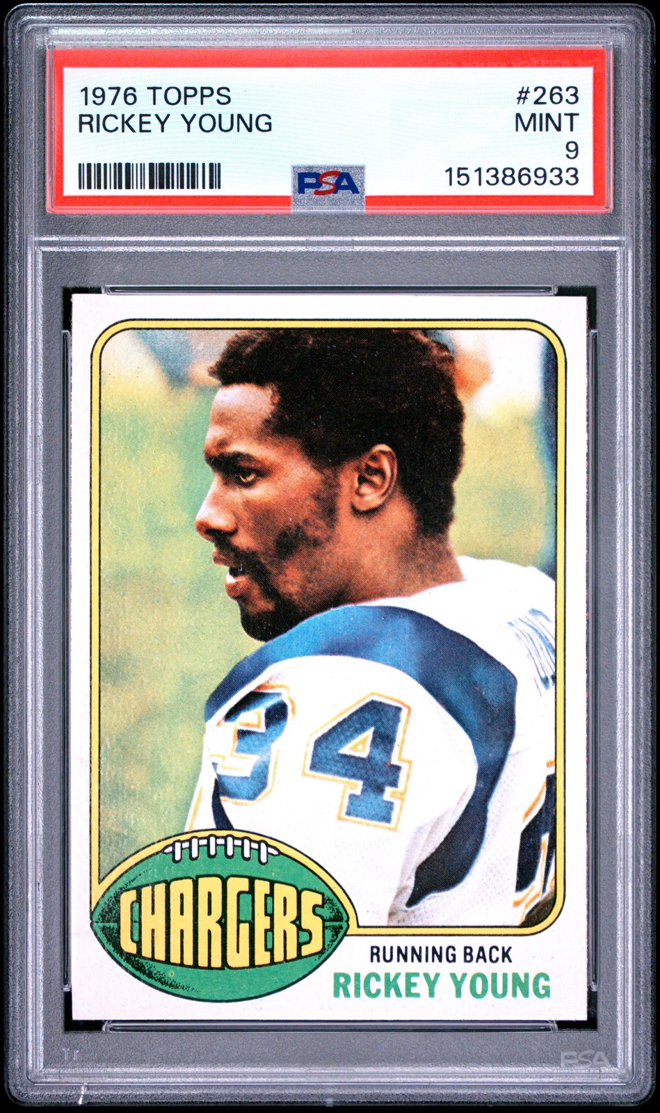 1976 TOPPS #263 RICKEY YOUNG PSA 9
