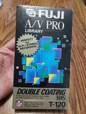 Fuji A/V Pro Library Super HG T-120 Blank VHS Tape Double Coating Factory Sealed