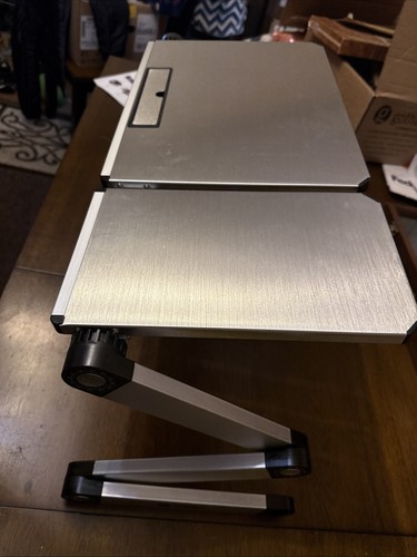 Adjustable Laptop Stand With Side Adjustable Mouse Pad - Foldable