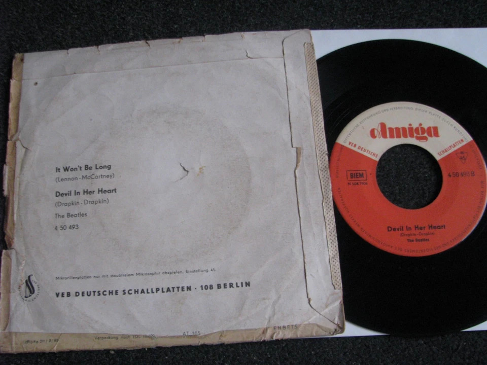 Amiga 450 493-The Beatles-It won´t be long 7" Vinyl-1965 DDR East Germany - Bild 2 von 3