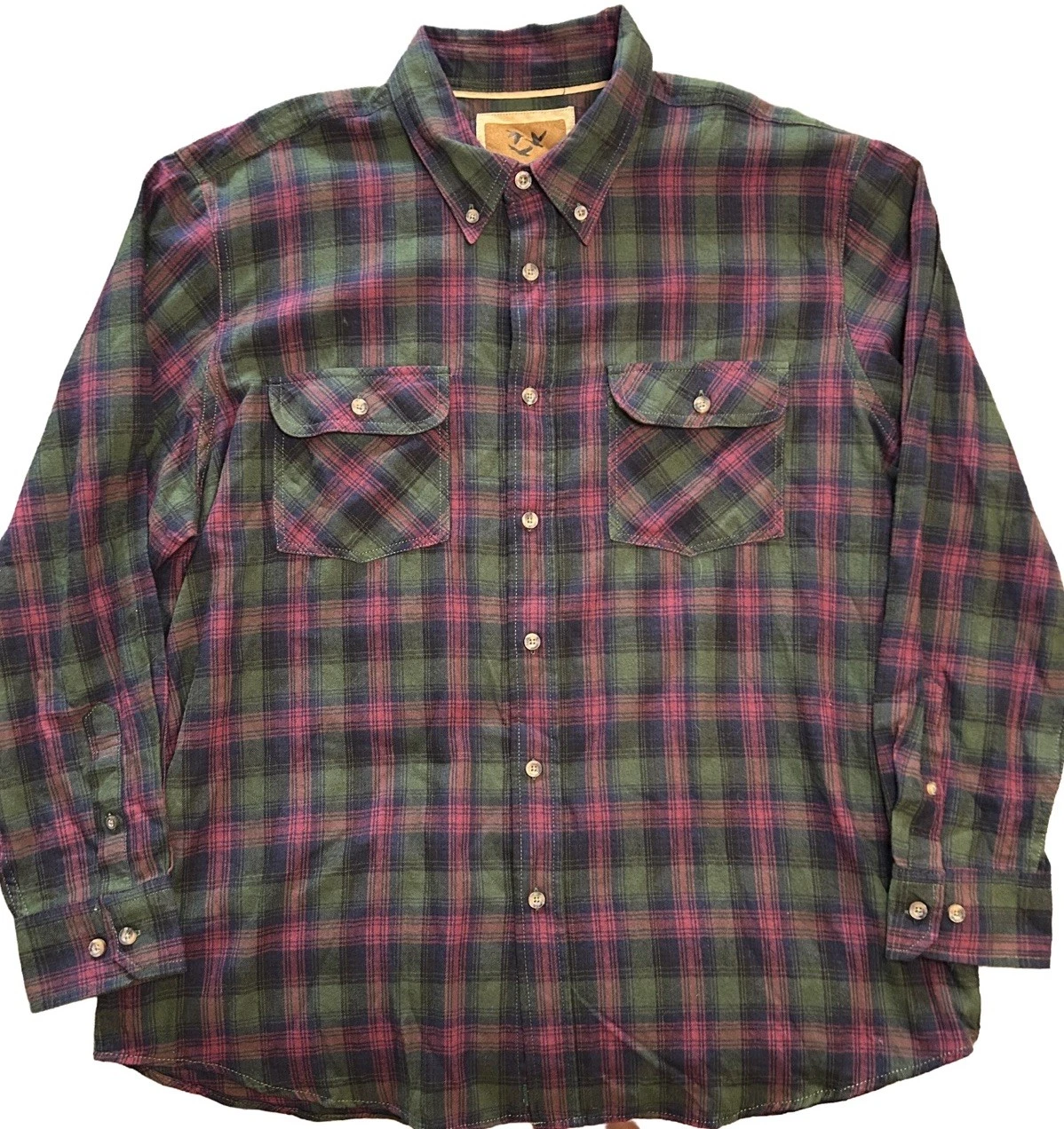 Men's Outdoor Life Long Sleeve Purple Green Plaid Flannel Shirt XL
Opens in a new window or tab