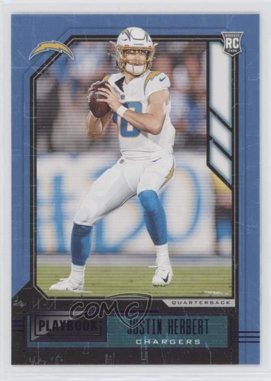 2020 Panini Playbook Rookies Purple Justin Herbert #103 Rookie RC 0nr3