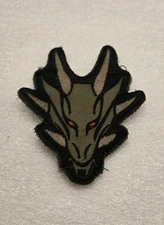 Dragon Head Military Tactical Badge Emblem Decal Embroidery Hook & Loop Patch
