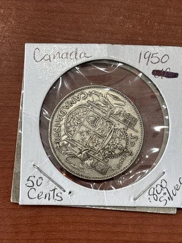 1950 Canada 50 Cents Silver Half Dollar – King George VI – Canadian Coin
