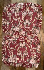 RALPH LAUREN Marseilles Set of 2 Standard Pillow Shams Red Floral Made in USA