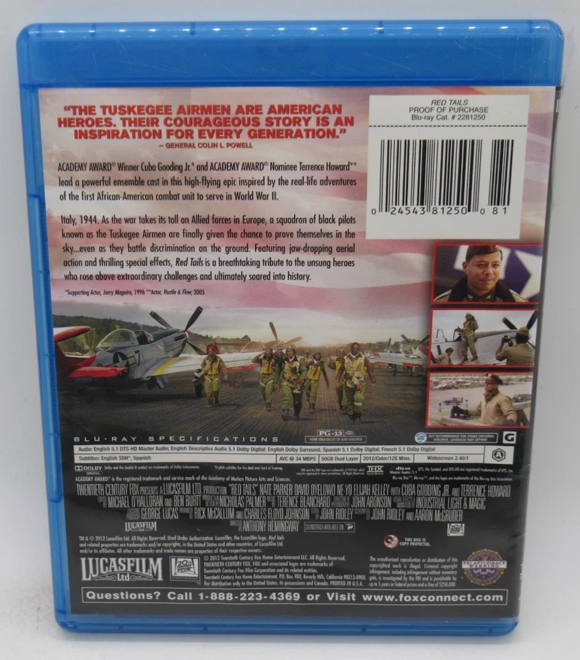 RED TAILS BLU-RAY MOVIE, CUBA GOODING JR. TERRENCE HOWARD, NATE PARKER, NE-YO Foto 2 de 2