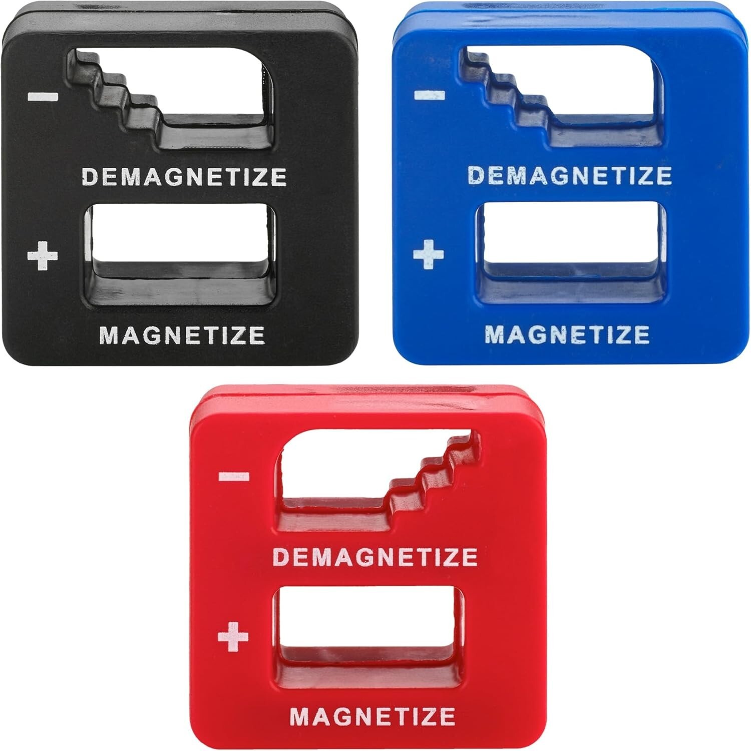 Demagnetizer and Magnetizer - 3 Pack - Red, Black, and Blue