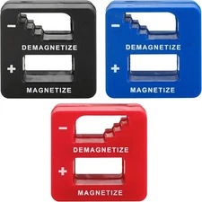 Demagnetizer and Magnetizer - 3 Pack - Red, Black, and Blue