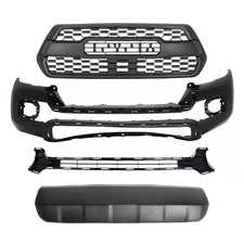 Front Bumper Cover Kit For 2016-2023 Toyota Tacoma With Grilles & Bumper Valance