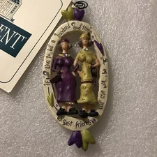 Best Friends Sandy Gervais Ornament Signed With Tag Adorable 6" x 2-1/2"