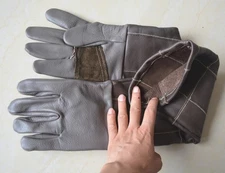 24" Dog Cat Reptile Bites Scratch Long Leather Animal Handling Gloves Protect