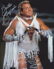 BRUTUS BEEFCAKE aka Ed Leslie - WWF / WCW Wrestler GENUINE SIGNED AUTOGRAPH