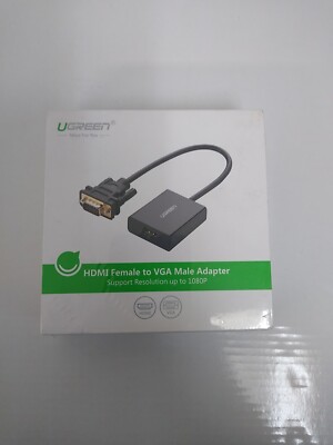 HDMI To Vga Ugreen 3.5mm Audio Jack New