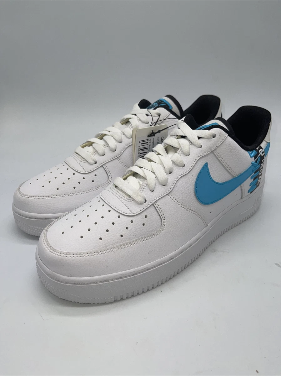  Nike Men's Shoes Air Force 1 '07 LV8 Worldwide Pack - Glacier  Blue CK6924-100 (Numeric_9_Point_5)