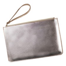 Bridal Bride Bridesmaid Wedding Day Clutch Bag PU Leather Wristlet Hand Bag