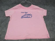 NEW Rabbit Skins " I'm The Little Sister " Pink T-Shirt 100% Cotton 6M 12M 2T 4T