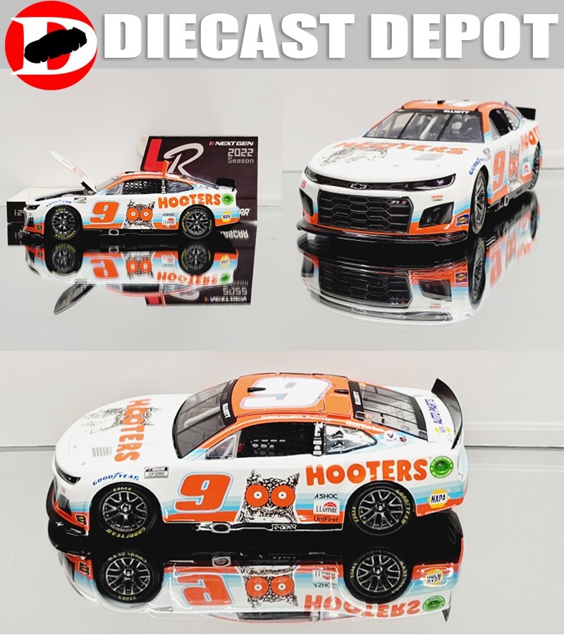 CHASE ELLIOTT 2022 HOOTERS 1/24 ARC DIECAST & HELMET COMBO DEAL